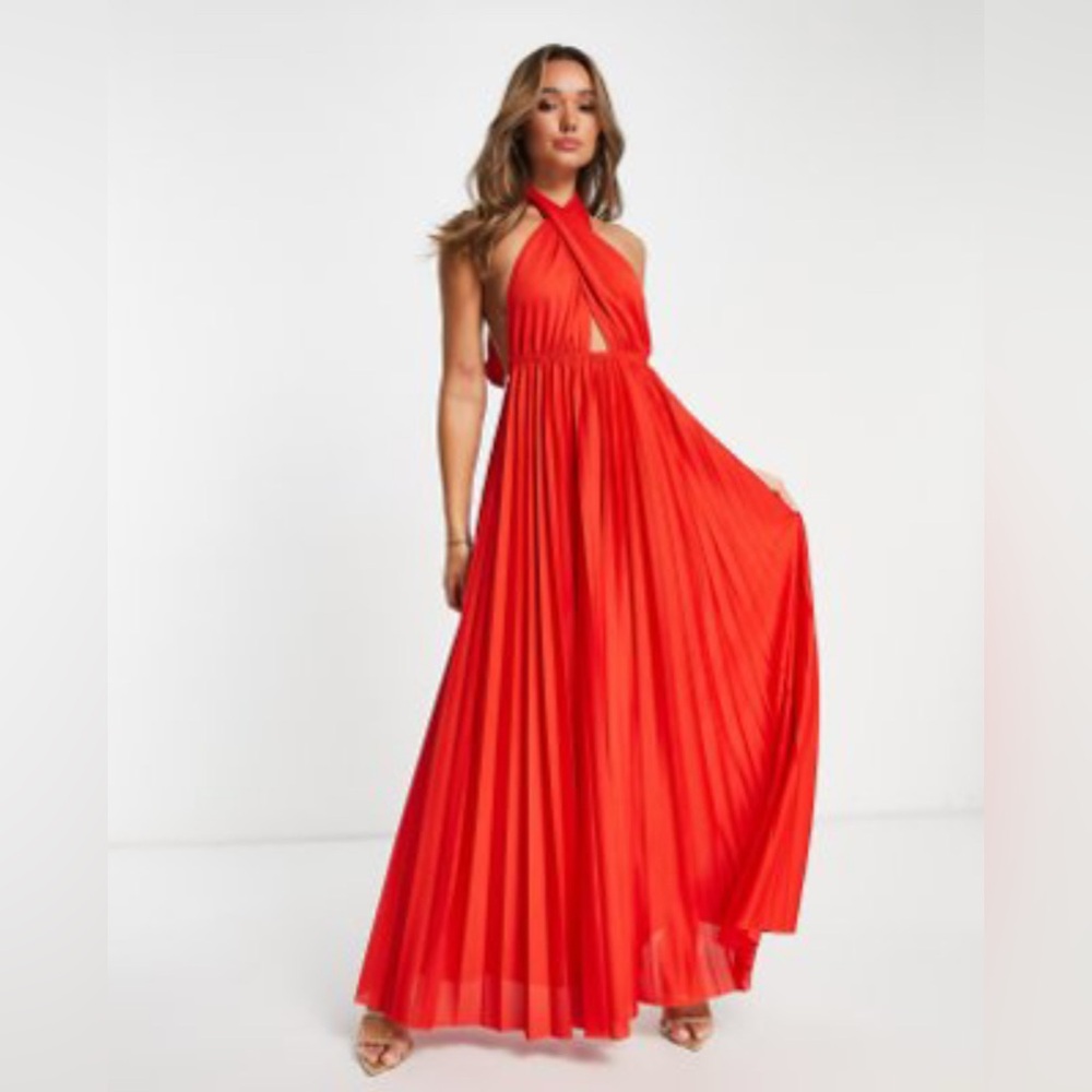Formal maxi red dress